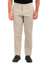 Hugo Boss Men's "Wylson-W" Extra Slim Fit Beige Flat Front Pants