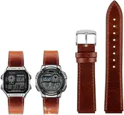 [Asackbper] Fit for Casio G-Shock AE-1200WH/1300/1000/A159/A158 AQ-S810W MRW-200H Band Genuine Leather Strap Men's Retro WatchBand Bracelet 18mm