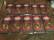 Bulk Lot 10 X Bathurst 2013 Commemorative Medallion Gold Coin
