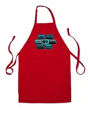 Cassette Tapes - Unisex Kids Apron - Retro Mix Tapes Music 80's 90's Player