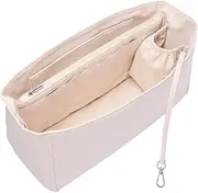 [Generic] Vegan Leather Tote Bag Organizer Insert With Laptop Compartment | Many Pockets to Keep Everything in Place | for Work, Travel, College, More