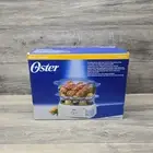 Oster 5712 Double-Tiered 6.1 qt White Food Cooker & Steamer LCD Display New