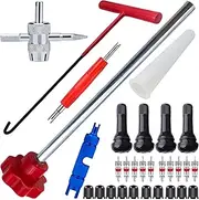 yupeuooe Tire Repair Valve Tool, Tire Installer Tool Valve Remover Tool, Quick Change Repair Tool Replacement T-Hook Car Accessories for Motorcycle & Tire
