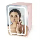 Personal Chiller LED Lighted Mini Fridge with Mirror Door Refrigerator, K6101WH