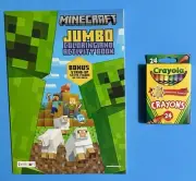 MINECRAFT Jumbo Coloring & Activity Book Box Of 24 Crayola Crayons BRAND NEW