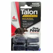 Selleys Talon 4x Wax Blocks Rat Mouse Mice Poison Killer Bait All Weather 72 g