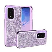 For Samsung S20 Ultra 6.9" Deluxe Glitter Diamond Electroplated Case PURPLE