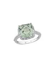 Rina Limor 10K 4.10 ct. tw. Diamond & Green Amethyst Ring