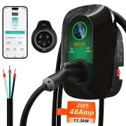 Level 2 EV Charger, 48 Amp 240V Hardwired Fast Charging, Smart WiFi Control