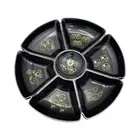 Divided Serving Tray Multifunctional Appetizer Platter for Nuts Cakes Party
