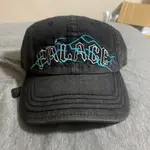 PALACE 6 PANEL 單寧 灰黑色 老帽 六分帽 棒球帽 二手 刺繡 閃電 刺青 圖案 設計