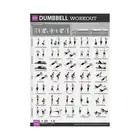 Dumbbell Workout Chart Exercise Poster Canvas Print Large Size