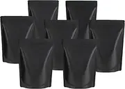 Durimoiy 4.7 Mil Thick 100 Black Mylar Bags for Long Term Food Storage Airtight Odor Proof Stand-Up Bags Aluminum Foil Zipper Pouch Bag (5.1x7inch)