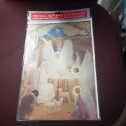 Medicine Advent Baby Jesus Angels Manger Christmas Calendar England 1991 Vintag