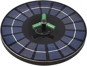 Labymos 6W Colorful Solar Fountain Pump with 360°Rotatable Nozzle RGB LED Light Solar Water Pump with Battery Auto-Shut Off 9 Inch Floating Fountain for Bird Bath Garden Small Pond
