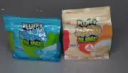 Lot of 2 Fluffy Sand Slime 1lb each 3 Slime Molds Included Per Pack Tan & Blue