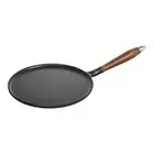 Staub Cast Iron - Fry Pans/ Skillets Crepe Pan with Spreader and Spatula, black