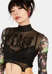 [Dolls Kill X Hanna Barbera] Cosmic Teen Queen Mesh Top