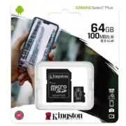 Kingston Canvas Select Plus 64GB microSDXC Memory Card with SD Adapter - High...