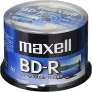 50 Maxell Blank BD-R BDR 25GB x4 White Label Blu ray Disc BRV25WPE.50SPZ