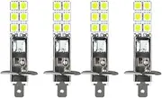 YALIYA 4PCS H1 6000K Super White 80W LED Bulbs Kit Fog Driving Light