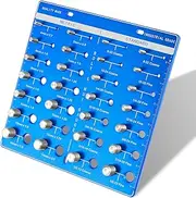Nut and Bolt Thread Checker Set Aluminum Alloy 28 Thread Identifier Gauge Inch and Metric Size Precise Screw Size and Thread Gauge Measuring Tool