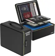 Fireproof Document Box,Hard Fireproof Box with Fireproof Zipper＆Lock,Fireproof W
