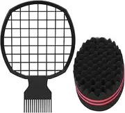 Afro Twist Hair Comb Set, Professional Hair Twist Comb Sponge Set, Portable Afro Hair Sponge Curl Comb, Twist Wave Barber Tool, Home Salon Styling Tool for Curl Hair Styling