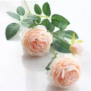 3 Heads Rose European Silk Artificial Peony Flower For Home Wedding Wall DeY! rf