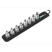 Wera 05003971001 Belt B 2 Zyklop Bit Socket Set, Hex, Hold 3/8" Drive, 8 Pieces