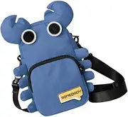 [Holibanna] Crab Bag Small Bags for Women Cross Body Bag Purses Woman Bag Shoulder Bag Square Pouch Practical Phone Bag Cellphone Bag Cotton Linen Blue