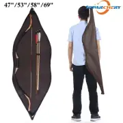 47"/53"/58"/69" Archery Leather Traditional Recurve Bow Cover Bag Arrow Quiver