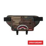 SPRAYGROUND-CAMO INFINITI CARGO 迷彩鯊魚方形斜掛腰包-棕色