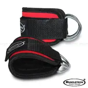 Weight Lifting Ankle-D Ring Pulley Cable Attachment Gym Leg Straps Ankle D Strap