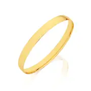 Solid Golf Bangle in Yellow Gold.