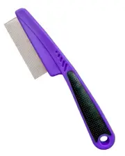 Flea Comb with Rubber Handle, Flea and Tick Comb for Dogs & Cats, Fine Tooth ...