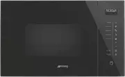 Smeg Linea Built-In 25L Microwave with Grill Pure Black