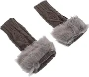 [DEARMAMY] Elegant : Women's Knitted Wrist Cuffs Detachable Hand Mittens for Coat Blouse Soft Material for Comfort