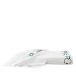 Frette Links Embroidery Cotton Duvet Cover, Queen