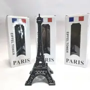 Set of 3 Eiffel Tower Paris Souvenir Replicas – 7” Black Metal Decor