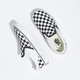 【VANS 官方旗艦】Classic Slip-On 小童款黑白棋盤格滑板鞋