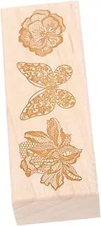 OHPHCALL Flower Stamps for Scrapbooking Wooden Stamps for DIY Compact Size Perfect for Teen Craft Projects Australian Stationery