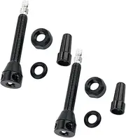 HEALEEP 2 Pcs Flexible Tubeless Tire Valve Stems Cnc Machined Aluminum Caps with Backflow Sealant for Cars and Bikes Lightweight Design for Enhanced Performance