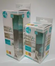 2 Vulli Mii Sophie la girafe Infant - Toddler Feeding Bottle FOREVER 9-5oz