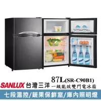 在飛比找momo購物網優惠-【SANLUX 台灣三洋】87公升一級能效雙門冰箱(SR-C