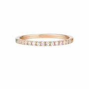 Georgini Gold Round Brilliant Cut Moissanite Wedding Band In 9ct Rose Gold