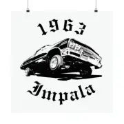 1963 Chevrolet Impala Lowrider 63 Chevy Low Rider Poster Wall Art