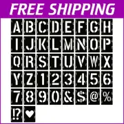 Versatile Letter & Symbol Stencils Set - 42 Eco-Friendly Painting Templates