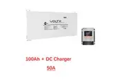 VoltX 12V 100Ah Blade Lithium Battery + 50A DC to DC LiFePO4 Battery Charger Bluetooth