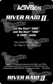 Replacement Game Cartridge Label - Activision - River Raid II for Atari 2600